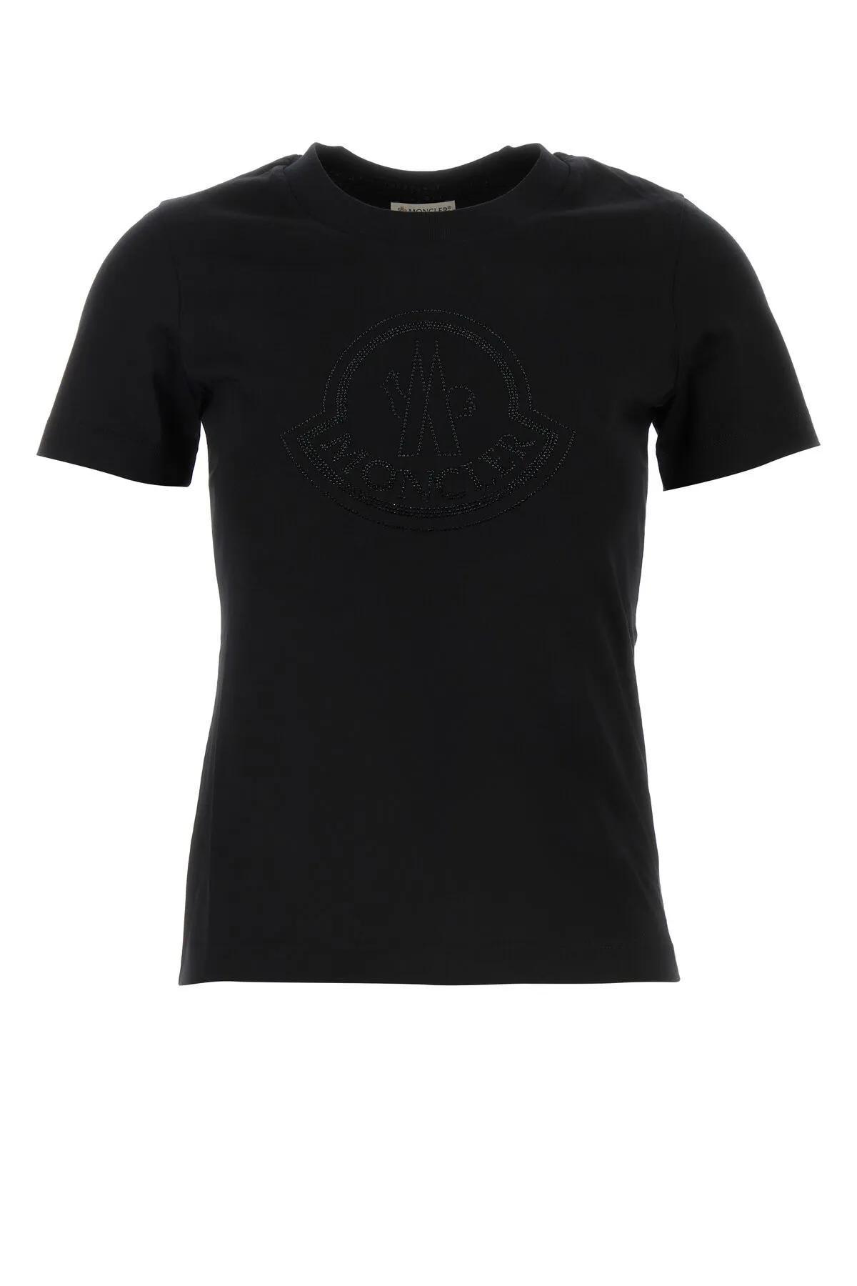 MONCLER Black Cotton T-shirt Product Image