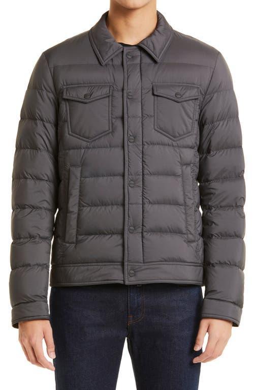 Herno Mens Legend La Denim Quilted Down Jacket Product Image