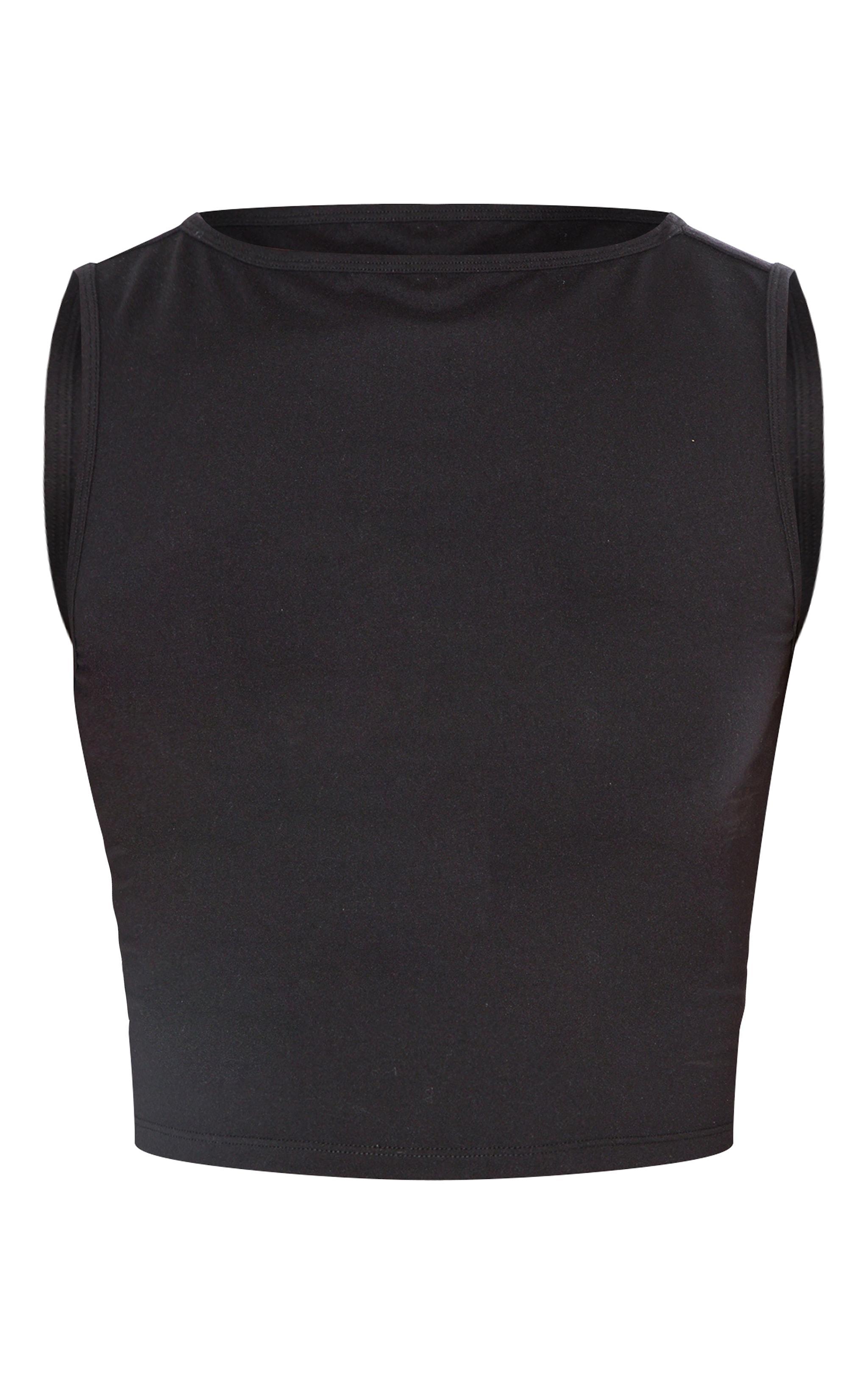 Tall Black Snatched Sculpt Sleeveless Vest Product Image