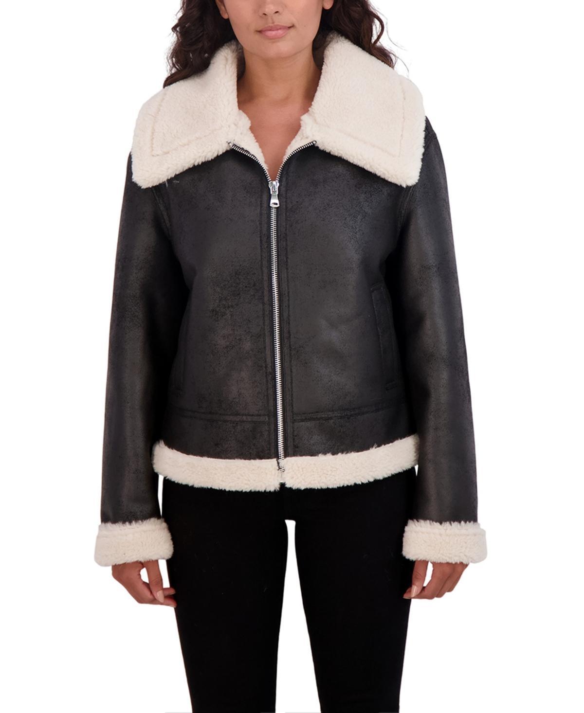 Sebby Collection Womens Faux Shearling Jacket Product Image