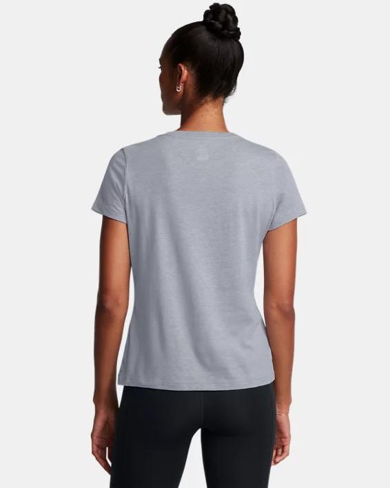 Women's UA Performance Cotton Collegiate V-Neck T-Shirt Product Image