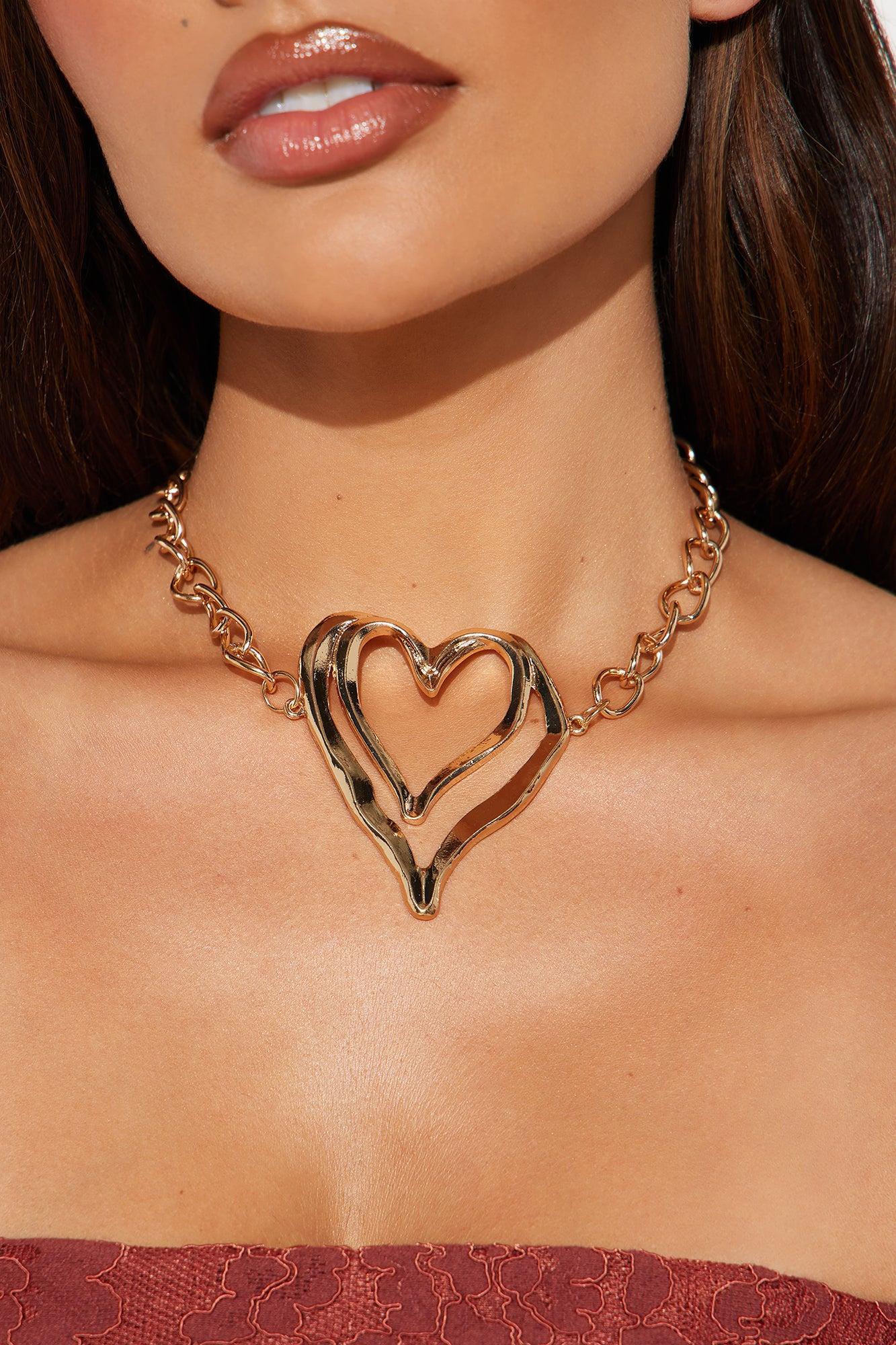 Love Or Lust Choker Necklace - Gold Product Image