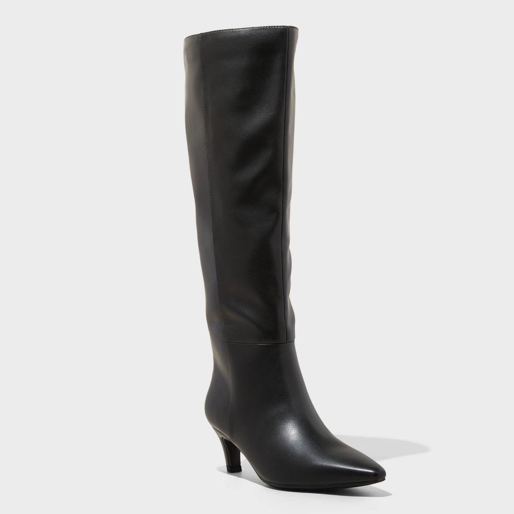 Womens Kendra Tall Dress Boots - Universal Thread Black 7.5 Product Image