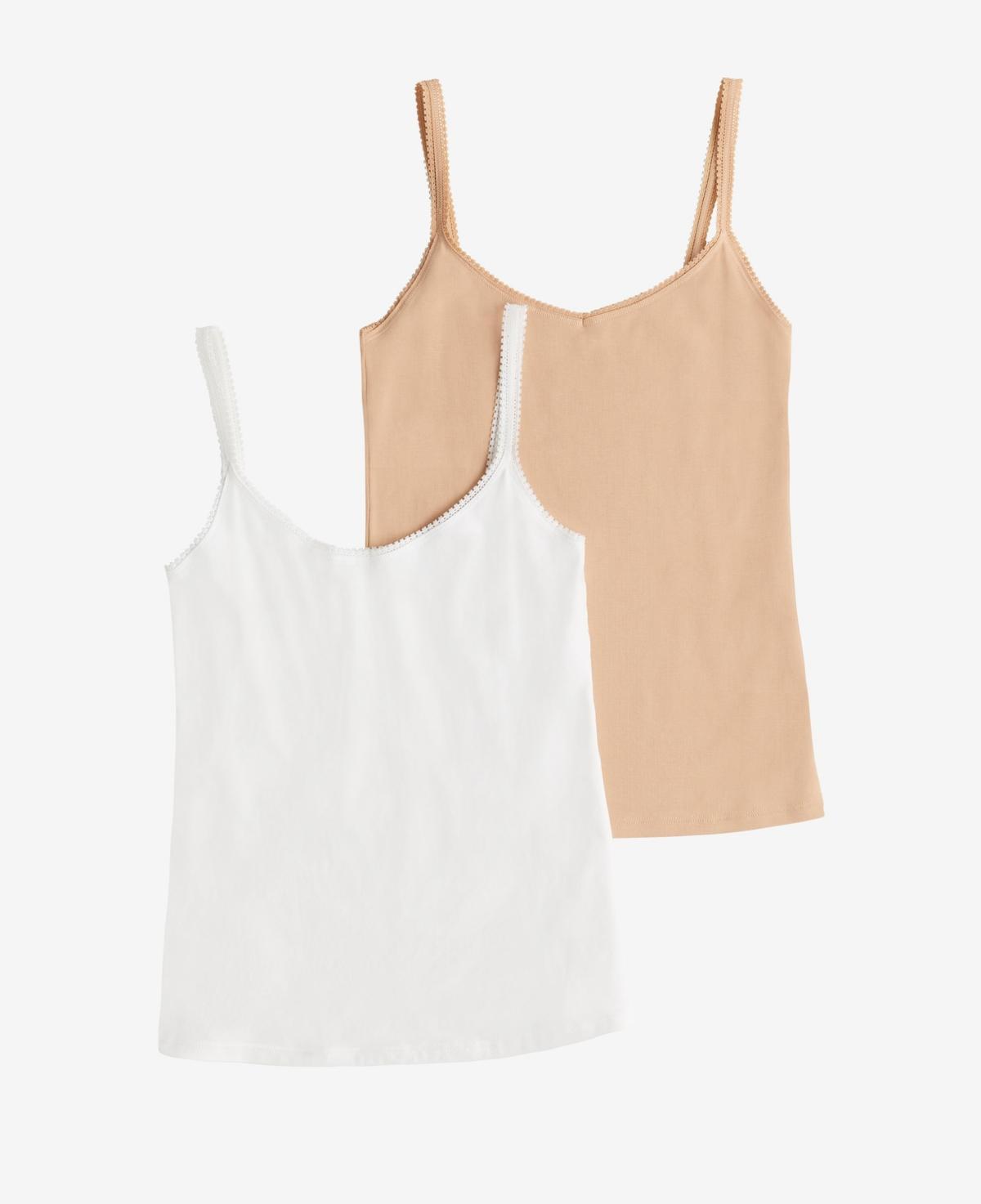 On Gossamer 2-Pack Cabana Cotton Reversible Camisoles Product Image