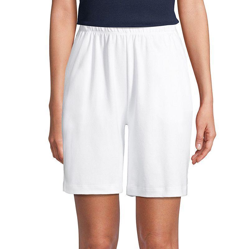 Petite Lands End Sport Knit Pull-On Shorts, Womens Product Image