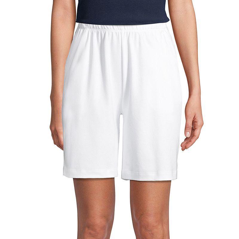 Petite Lands End Sport Knit Pull-On Shorts, Womens Product Image