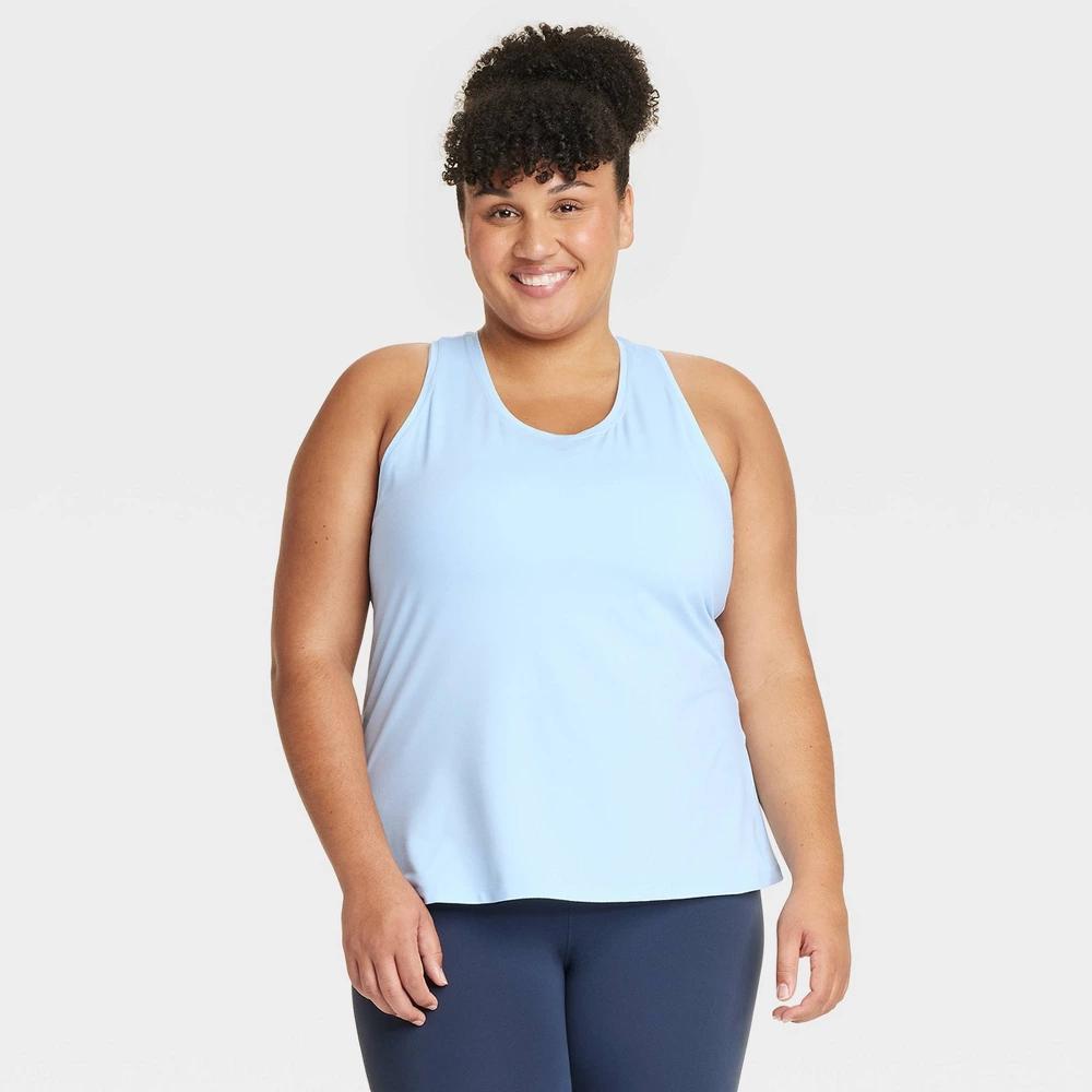 Womens Essential Racerback Tank Top - All In Motion Light Blue XXL Product Image