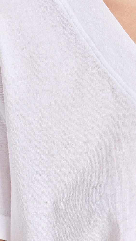 perfectwhitetee Hendrix Cotton Boxy V Neck Tee | Shopbop Product Image