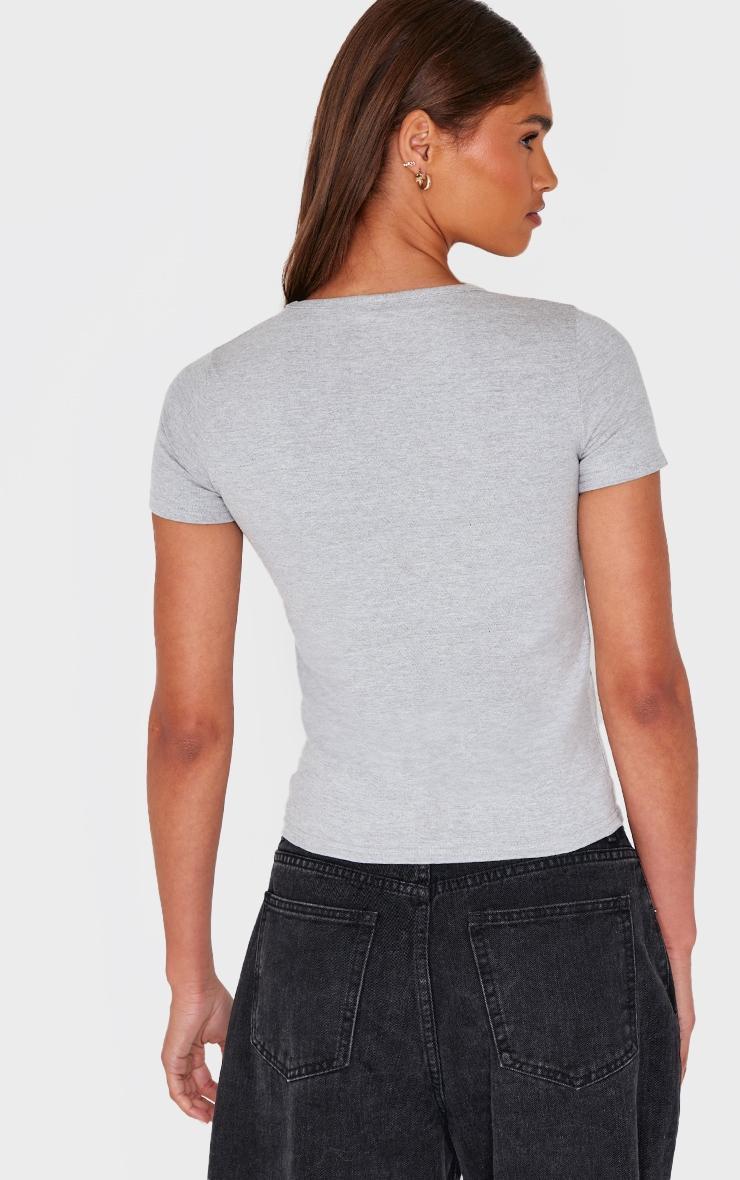 Ash Grey Premium Cap Sleeve Cotton T-shirt Product Image