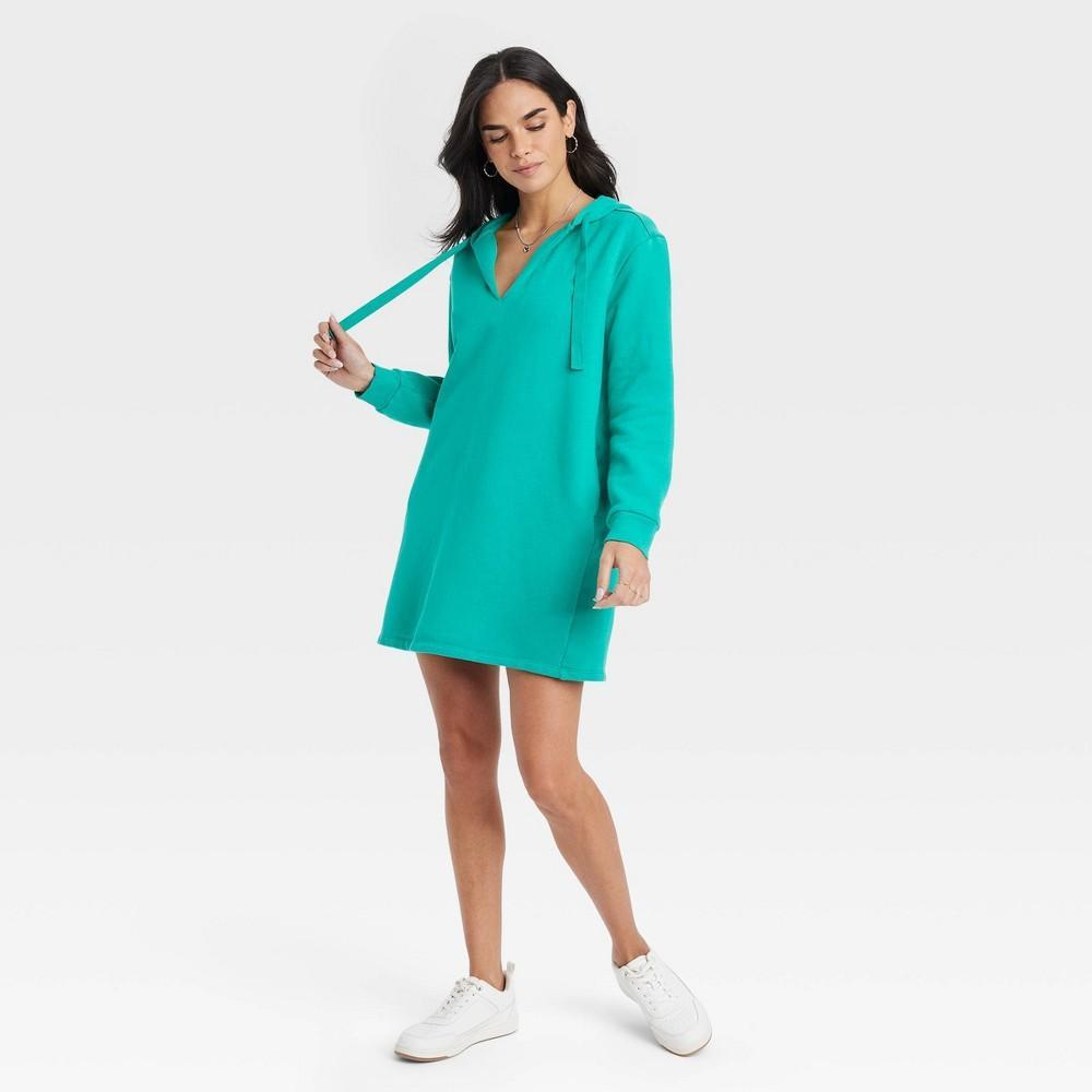 Womens Long Sleeve Mini Fleece Tunic Dress - Universal Thread XS Product Image