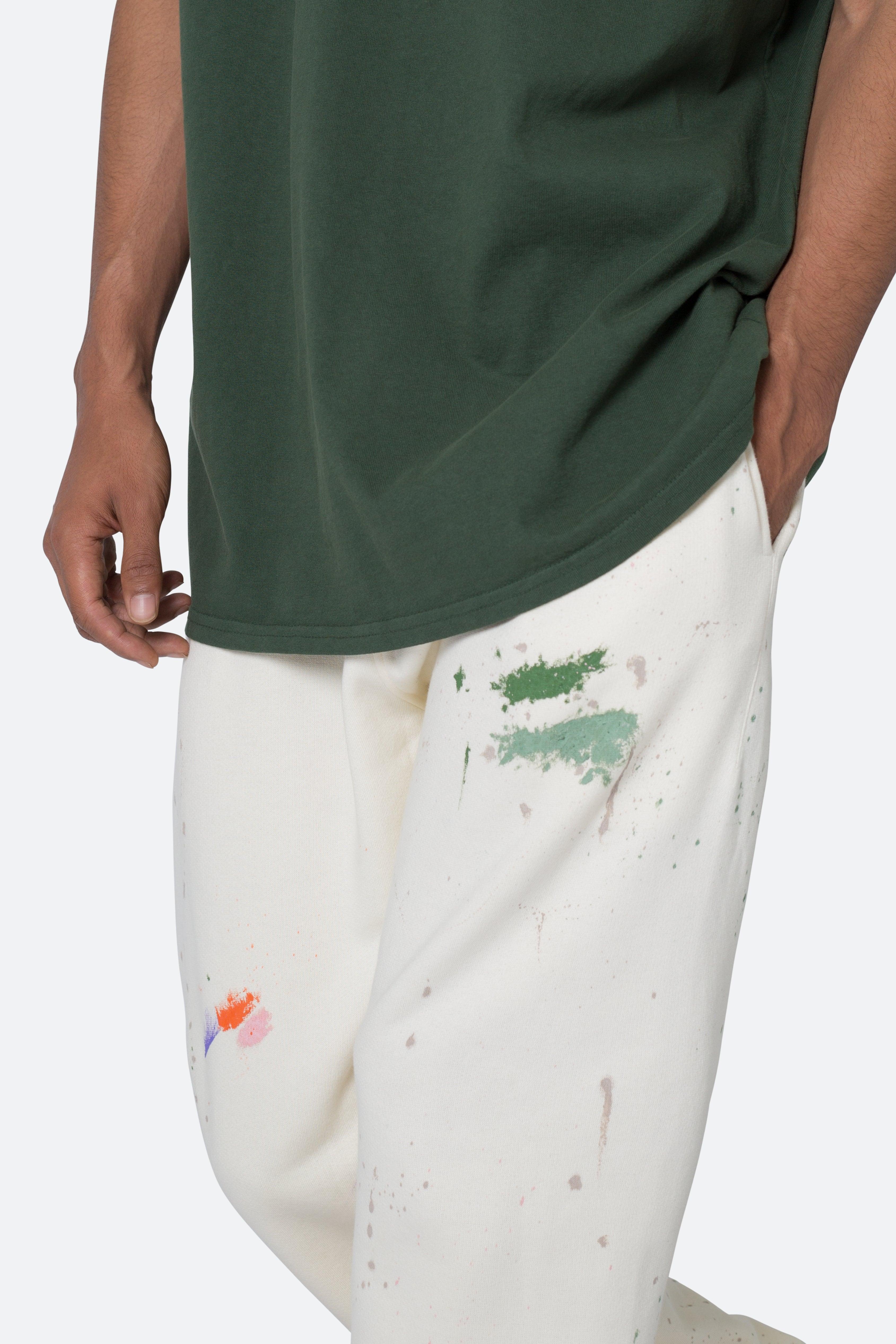 Contrast Bootcut Sweatpants - Off White Product Image