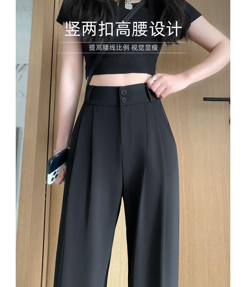 High Waist Wide Leg Dress Pants Product Image