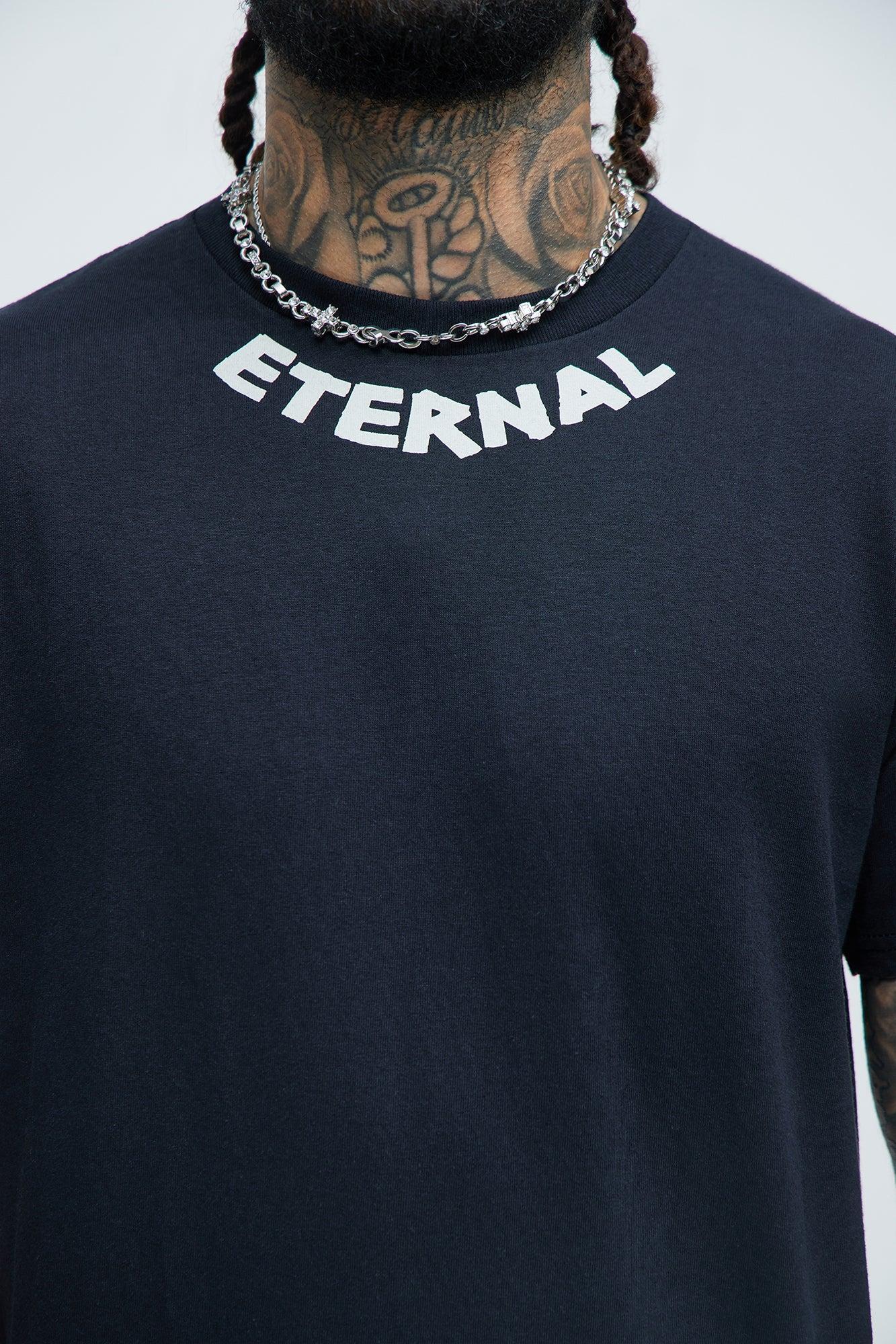 Eternal Happiness Oversized Short Sleeve Tee - Black Product Image