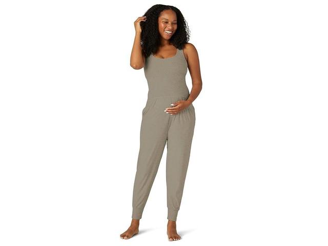 Beyond Yoga Spacedye Grow In Comfort Maternity Jumpsuit (Birch Heather) Women's Jumpsuit & Rompers One Piece Product Image