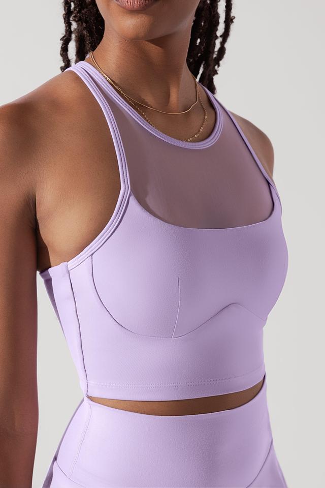 Celeste Mesh Crop Bralette - Digital Lavender Product Image