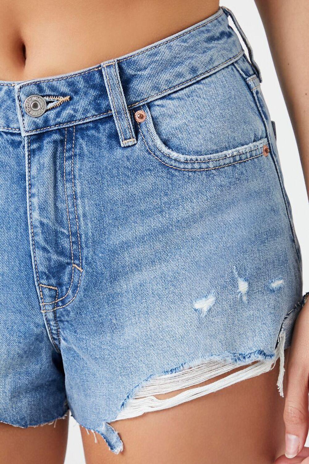 Distressed Mid-Rise Denim Shorts | Forever 21 Product Image