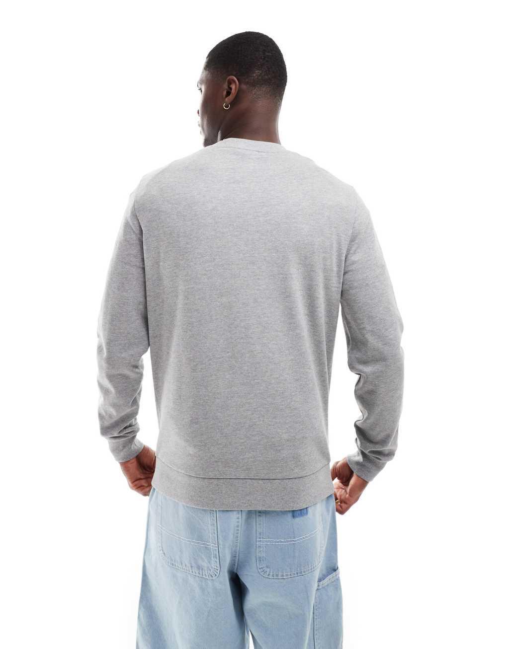 ASOS DESIGN crew neck sweatshirt in gray heather Product Image