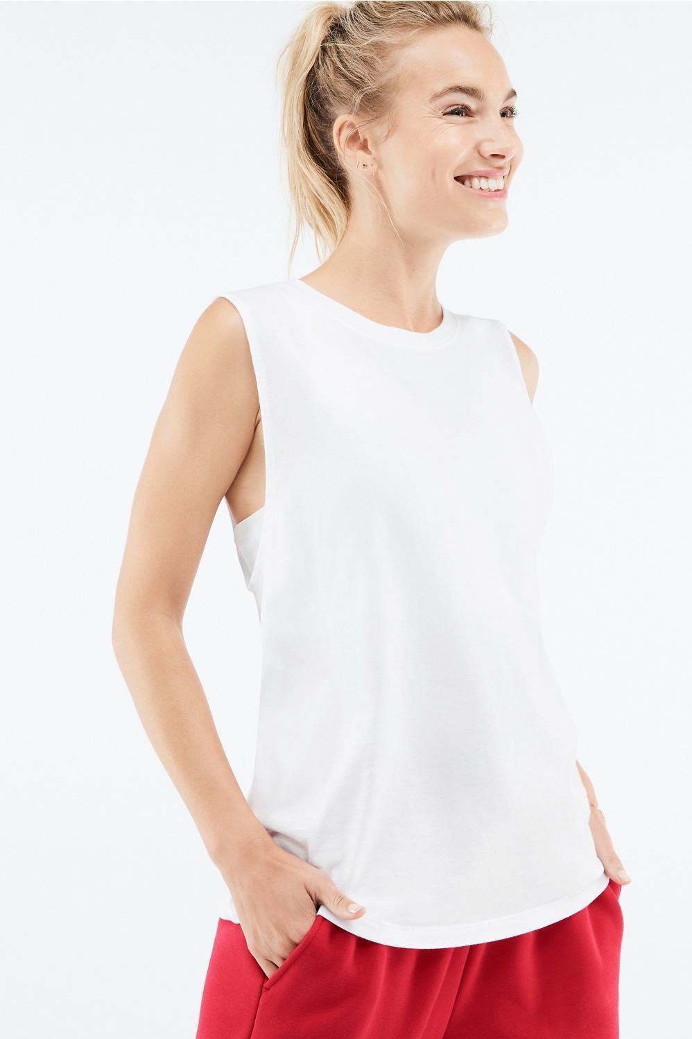 Fabletics Micah Muscle Tank Womens white Size XXS Product Image