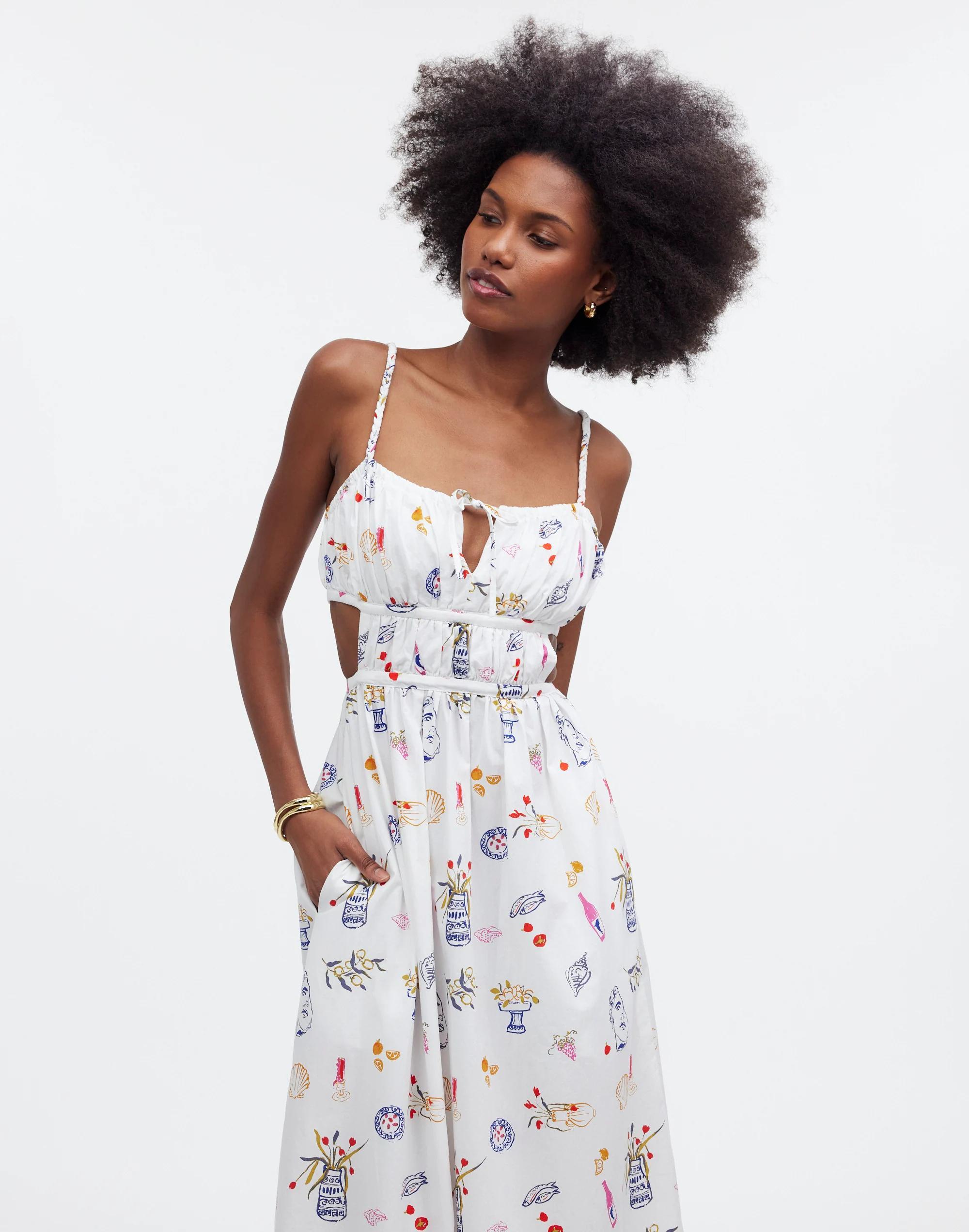 Madewell x Lisa Says Gah! Cutout Midi Dress Product Image