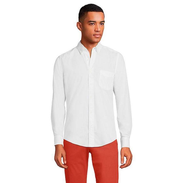 Mens Lands End Traditional-Fit Essential Lightweight Poplin Shirt Product Image