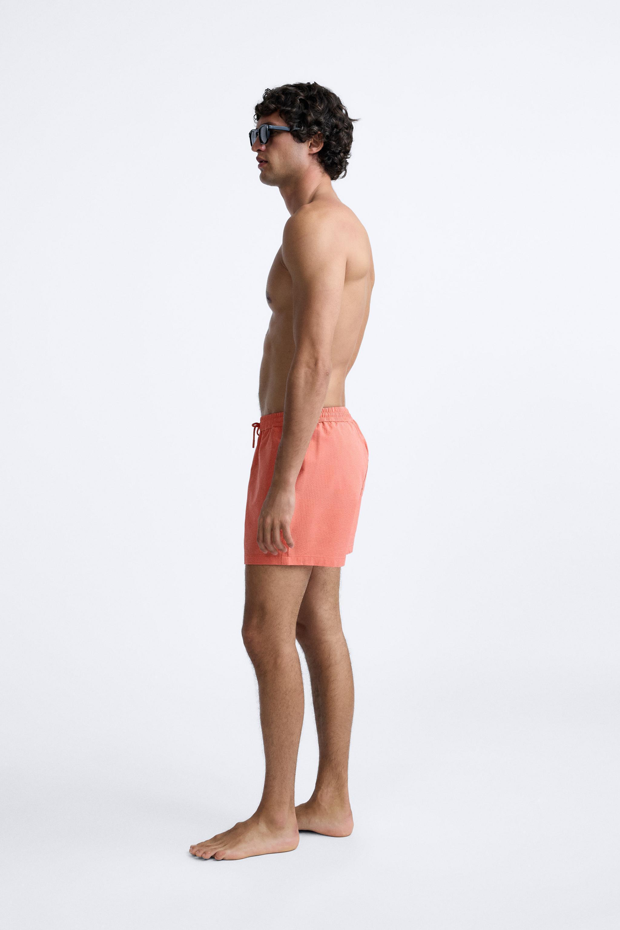 SEERSUCKER REGULAR SWIMMING TRUNKS Product Image