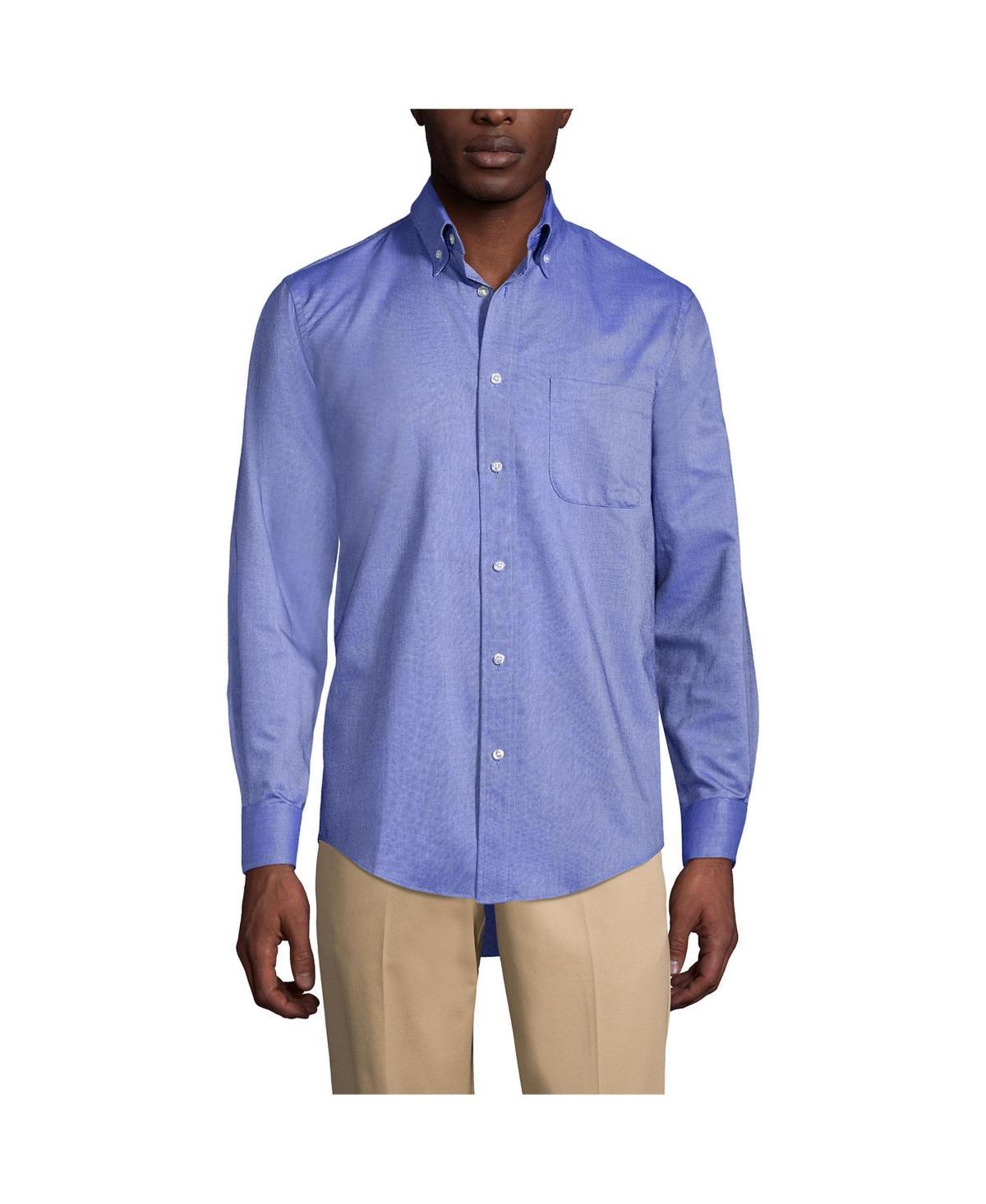 Lands End School Uniform Mens Tall Long Sleeve Solid Oxford Dress Shirt Product Image