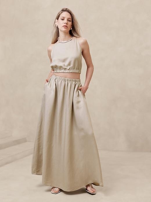 Viscose-Linen Maxi Skirt Product Image