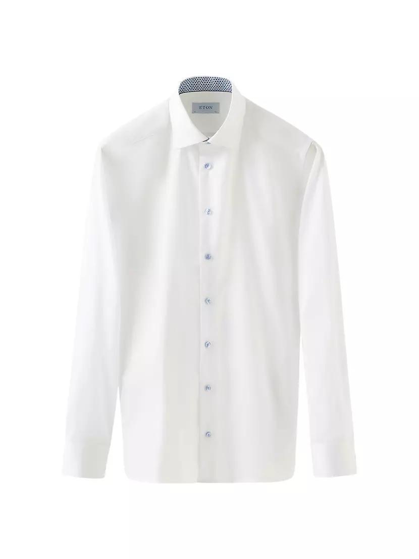 Geometric Cotton Button-Front Shirt Product Image