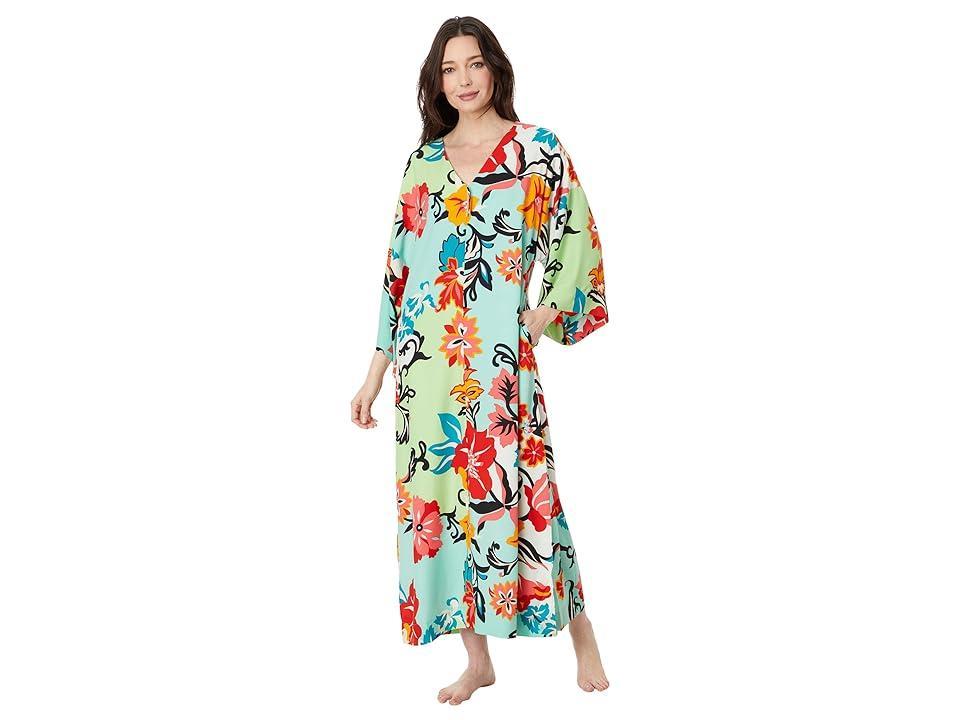 Natori Marbella 52 Zip Caftan Multi) Women's Pajama Product Image