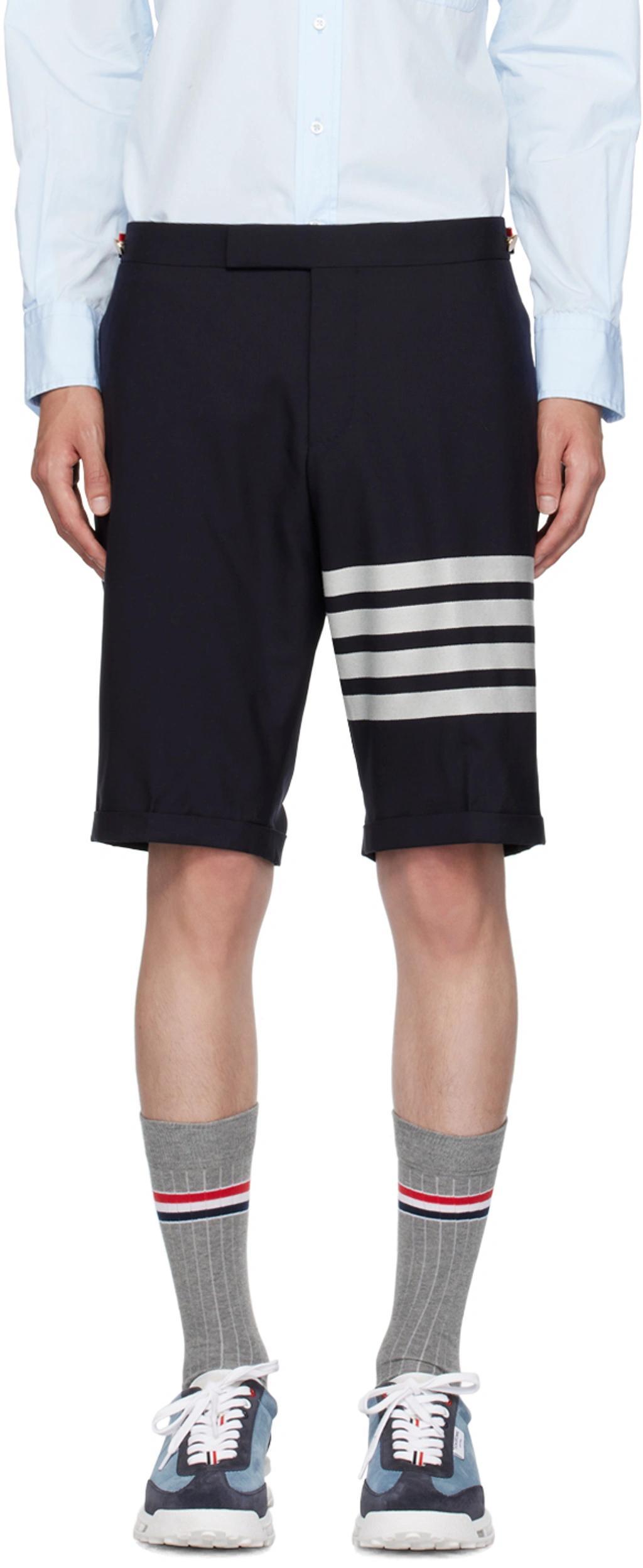 Navy 4-bar Shorts In 415 Navy Product Image