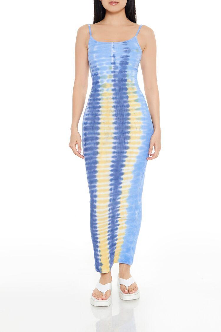 Tie-Dye Bodycon Cami Maxi Dress | Forever 21 Product Image