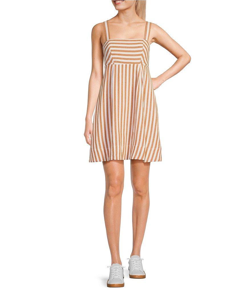 Every Striped Sweetheart Neck Sleeveless Mini Dress Product Image