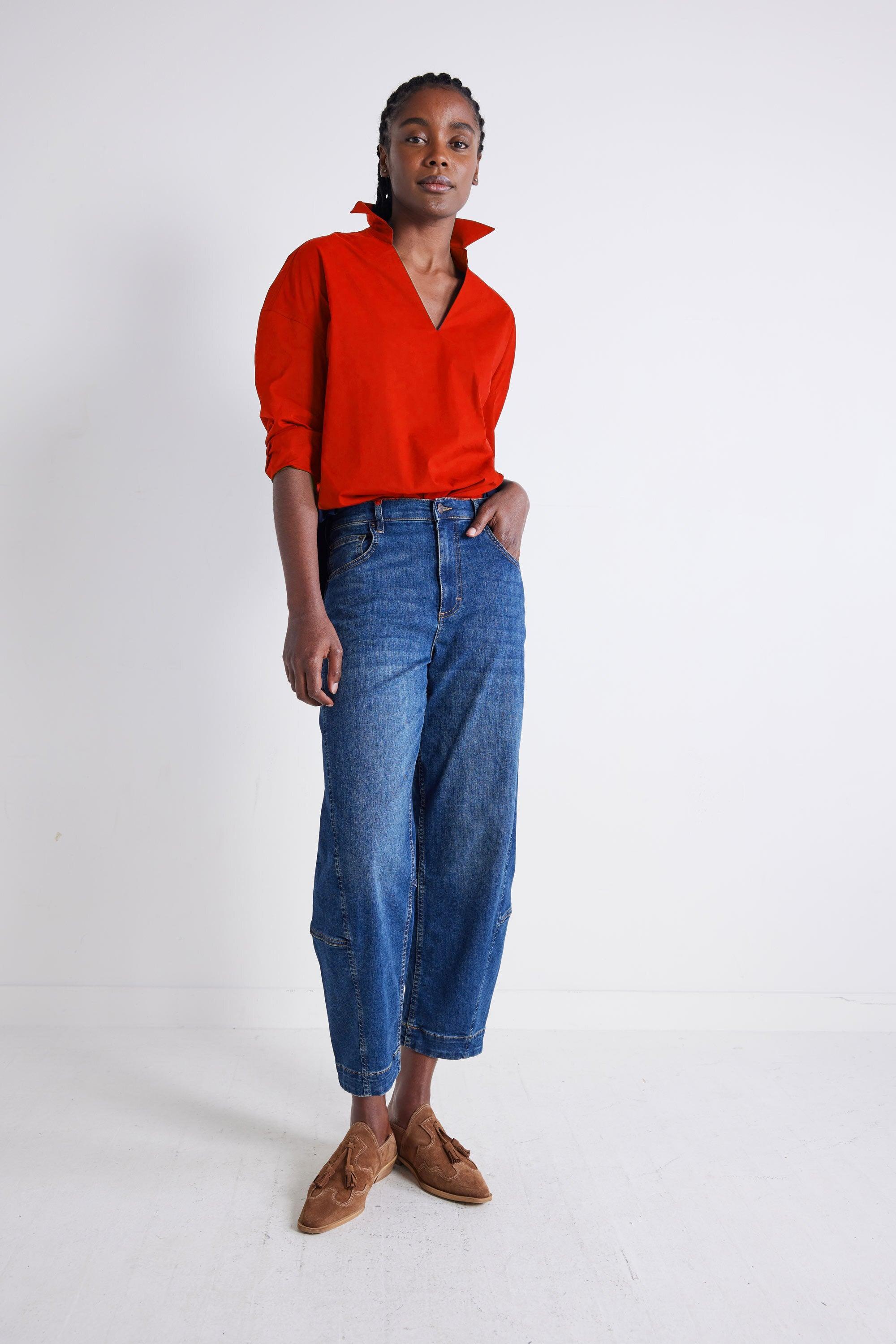 The Popover Poplin Blouse Product Image