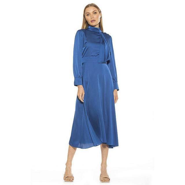 Womens ALEXIA ADMOR Brooklyn Fit & Flare Midi Dress Blue Product Image