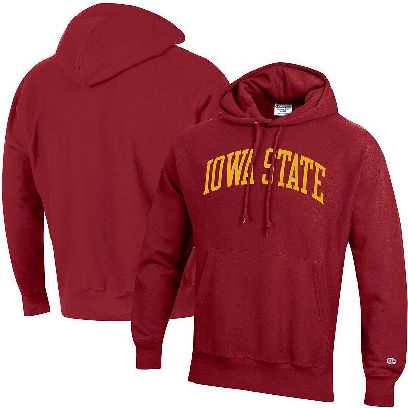 Mens Champion Cardinal Iowa State Cyclones Team Arch Reverse Weave Pullover Hoodie Product Image