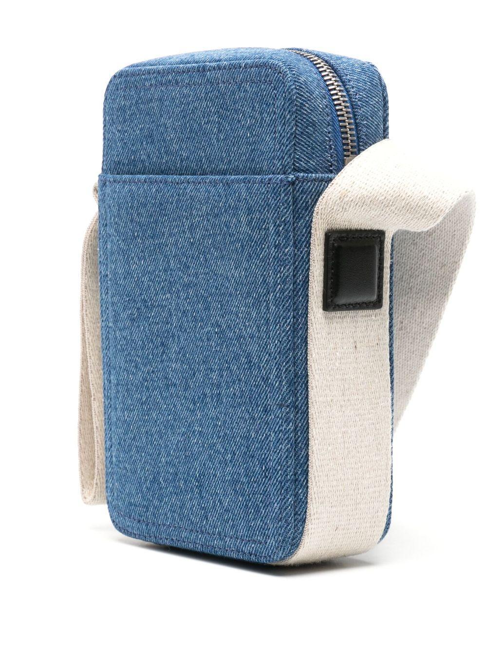 JACQUEMUS La Cuerda Vertical Messenger Bag In Blue Product Image