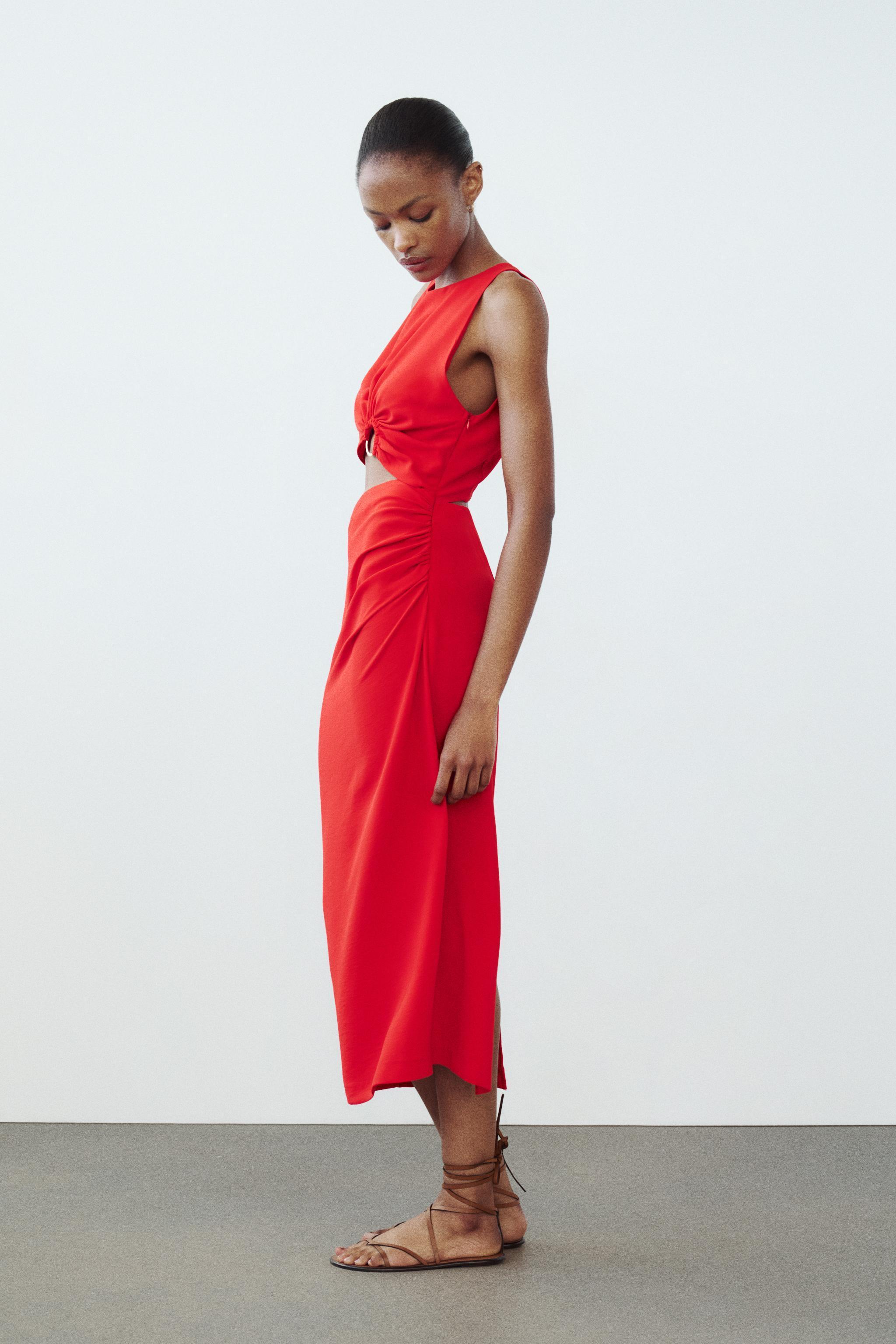 CUT OUT RING MIDI DRESS Product Image