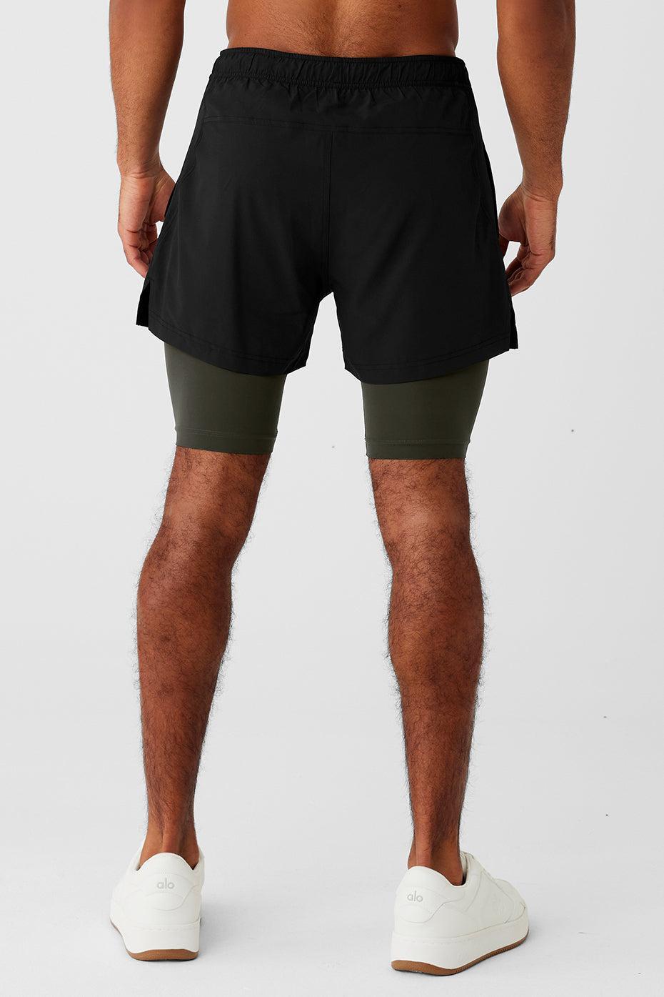 5" Revival 2-in-1 Short - Black/Stealth Green Male Product Image