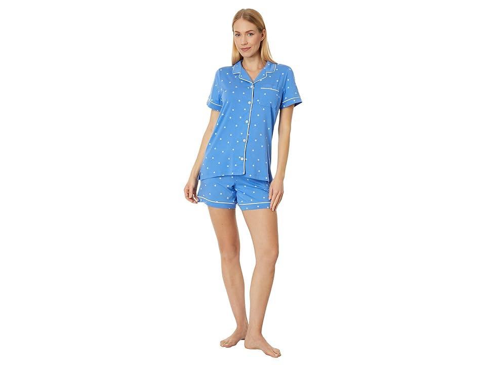 L.L.Bean Super Soft Shrink-Free Shorts Set Print (Arctic Medallion Dot) Women's Pajama Sets Product Image