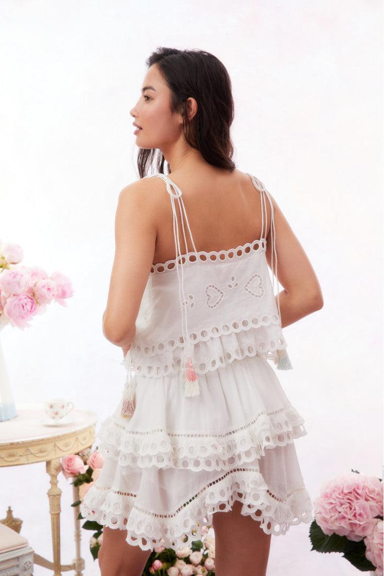 Dorene Eyelet Mini Skirt Product Image