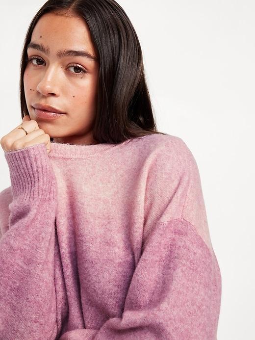 Cozy Crew-Neck Ombré Sweater Product Image