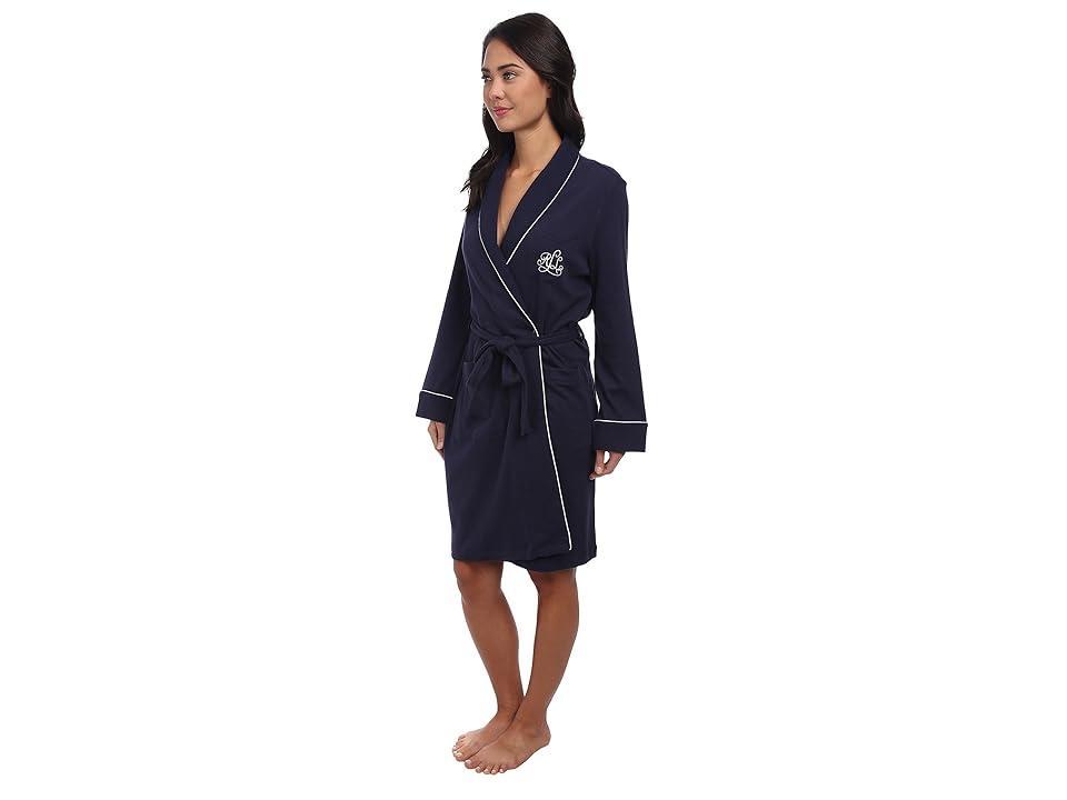 Lauren Ralph Lauren Hartford Lounge Short Shawl Collar Robe (Windsor Navy) Women's Robe Product Image