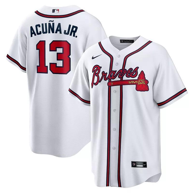 Mens Nike Ronald Acuna Jr. Atlanta Braves Home Replica Player Name Jersey Product Image