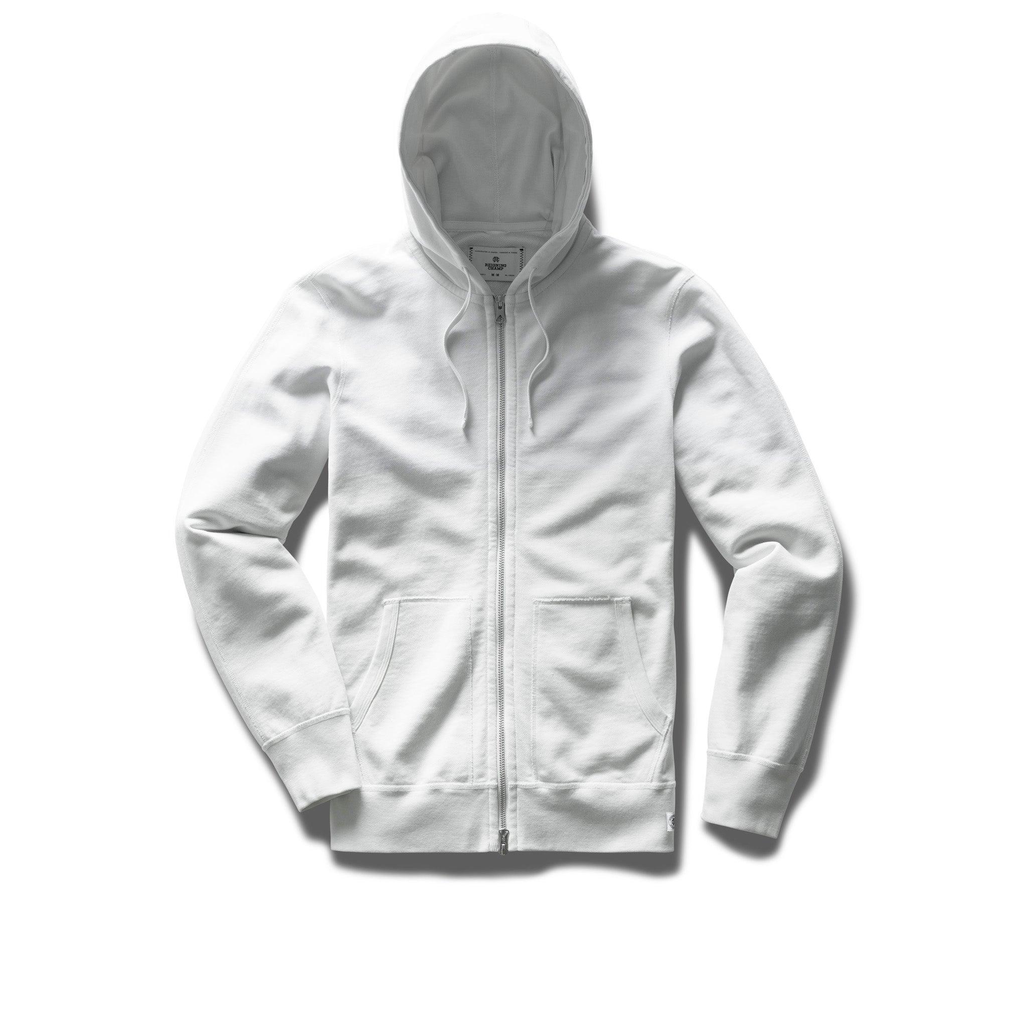 Lightweight Terry Slim Zip Hoodie Male Product Image