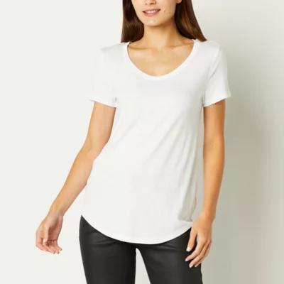 a.n.a Womens Scoop Neck Short Sleeve T-Shirt Product Image