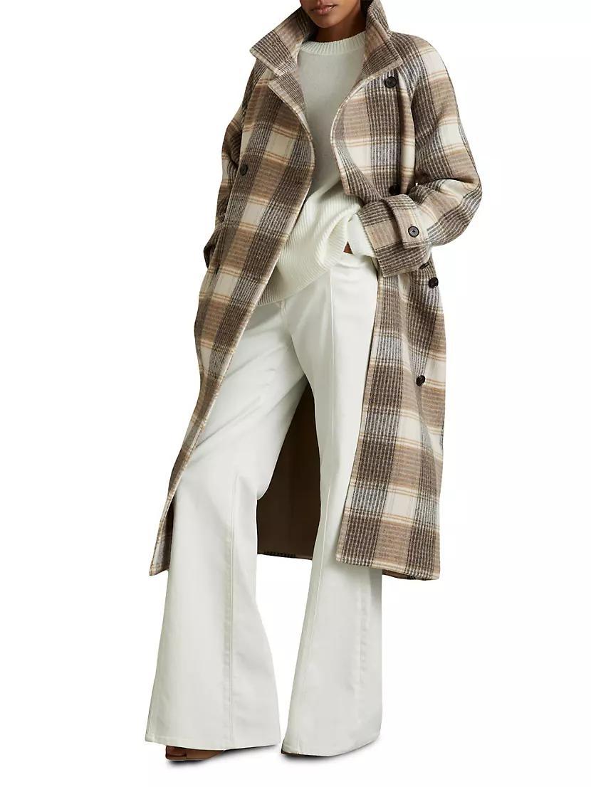 Piper Check Wool-Blend Coat Product Image