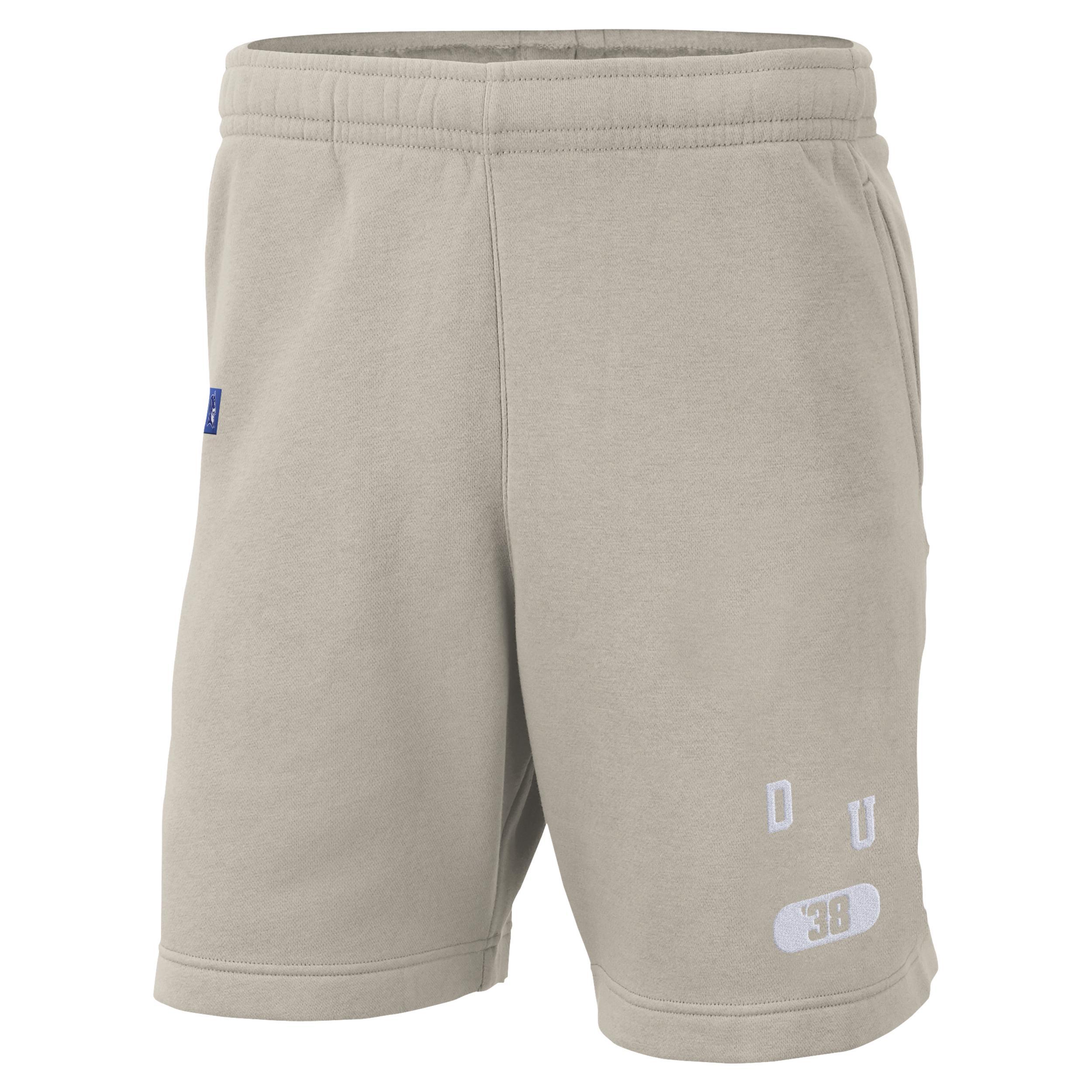 Mens Nike Cream Duke Blue Devils Fleece Shorts Product Image