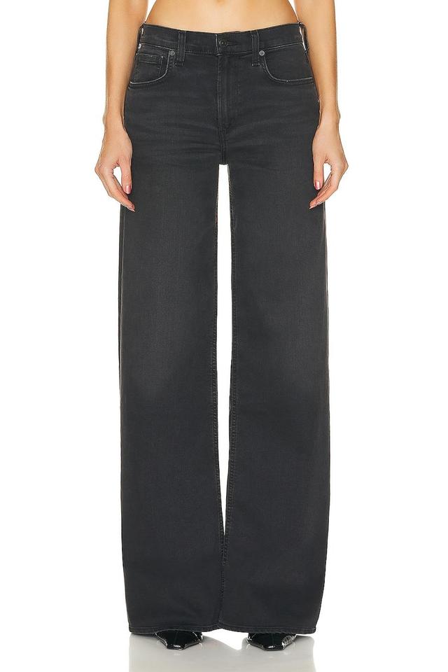 Citizens of Humanity Loli Mid Rise Wide Leg in Reflection - Black. Size 33 (also in 32, 34). Product Image