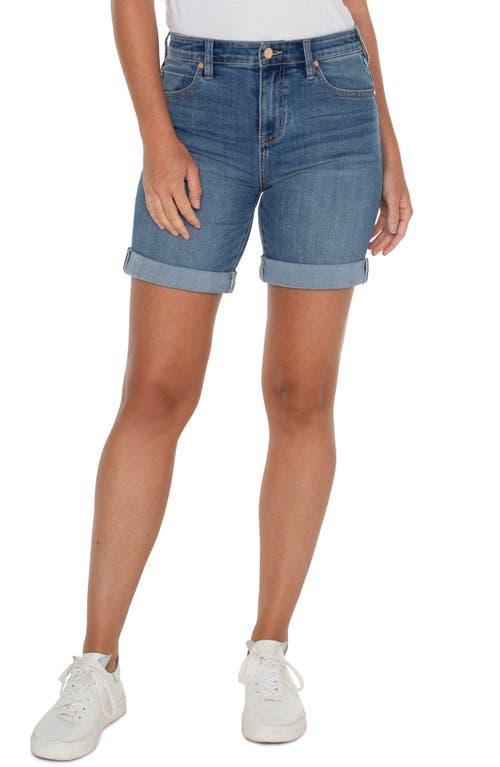 Liverpool Los Angeles Marley Cuffed Girlfriend Denim Shorts Product Image