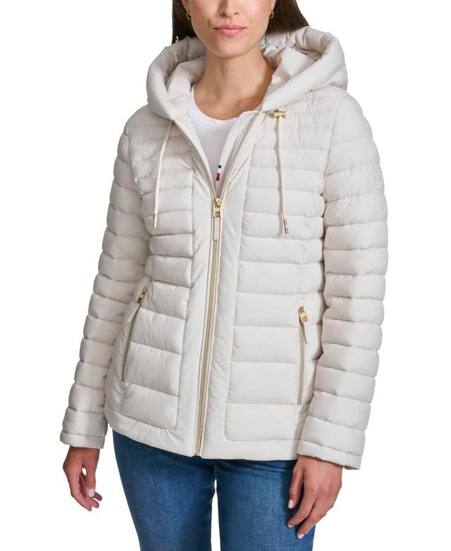 Tommy Hilfiger Womens Hooded Packable Puffer Coat Product Image